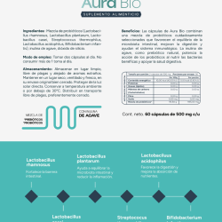 Aura Bio — Probióticos con Inulina de Agave (60 cápsulas)