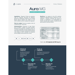 Aura MG — Magnesio + Vitamina D3 + Zinc (60 cápsulas)