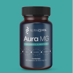 Aura MG — Magnesio + Vitamina D3 + Zinc (60 cápsulas)