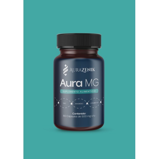 Aura MG — Magnesio + Vitamina D3 + Zinc (60 cápsulas)